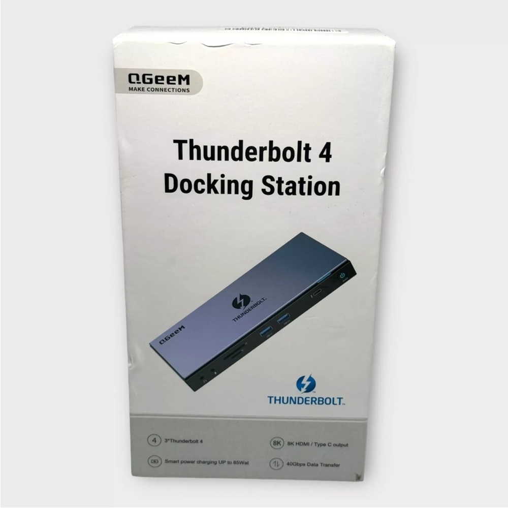QGeeM 16 in 1 USB C Thunderbolt 4 Docking Station Dual Monitor 4K or Single 8K
